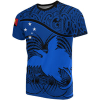 Papua New Guinea T Shirt Papua New Guinea Flag Coat Of Arms Dark Blue A02 Unisex Dark Blue - Polynesian Pride