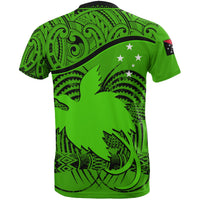 Papua New Guinea T Shirt Papua New Guinea Flag Coat Of Arms Green A02 - Polynesian Pride