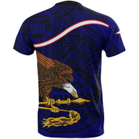 American Samoa T Shirt American Samoan Flag Seal Dark BLue A02 - Polynesian Pride