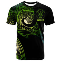 Niue T Shirt Leader Wolf Is You Gradient Color Unisex Black - Polynesian Pride