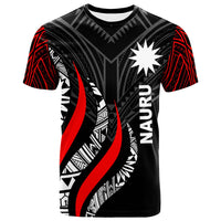 Nauru T Shirt Nauru Strong Fire Pattern Red Unisex Red - Polynesian Pride