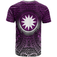Nauru T Shirt Circle Pattern Purple - Polynesian Pride