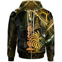 New Caledonia Zip Hoodie Life Style Unisex Black - Polynesian Pride