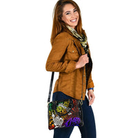 New Caledonia Custom Personalised Shoulder Handbag - Rainbow Polynesian Pattern - Polynesian Pride