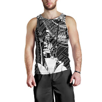 Hawaiian King Kanaka Map Polynesian Niihau Men's Tank Top - White - Hala Style - AH - Polynesian Pride