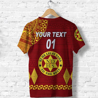 Custom Tonga Niuatoputapu High School T Shirt Simple Style, Custom Text and Number LT8 - Polynesian Pride