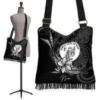 Niue Boho Handbag - Fish With Plumeria Flowers Style - Polynesian Pride