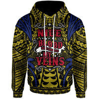 Niue Hoodie Blood Runs Through My Veins Style Flag Unisex Yellow - Polynesian Pride