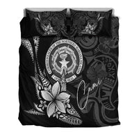 Northern Mariana Islands Bedding Set - Fish With Plumeria Flowers Style - Polynesian Pride