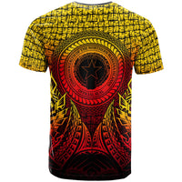 Northern Mariana Islands T Shirt Circle Pattern Yellow - Polynesian Pride