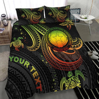 Northern Mariana Islands Custom Personalised Bedding Set - Reggae Turtle - Polynesian Pride