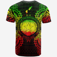 Northern Mariana Islands All T Shirt Northern Mariana Islands Seal Map Polynesian Tattoo Reggae - Polynesian Pride