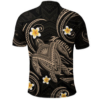 Hawaii Polo Shirt Hawaiian Turtle Plumeria Mixed Polynesian Nude Style LT9 - Polynesian Pride
