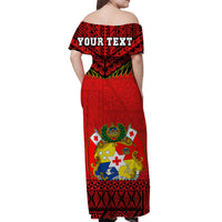 (Custom Text And Number) Tonga Rugby Matching Dress and Hawaiian Shirt Mate Maa Tonga Pacific Ngatu Black LT14 - Polynesian Pride