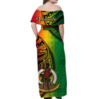 Vanuatu Matching Hawaiian Shirt and Dress Luganville Polynesian Reggae Coat Of Arms LT14 - Polynesian Pride