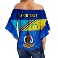 (Custom Personalised) Torba Vanuatu Province Off Shoulder Waist Wrap Top Mix Australia Flag LT13 - Polynesian Pride