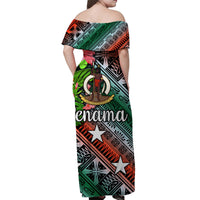 Vanuatu Penama Off Shoulder Long Dress Independence Be Proud LT8 - Polynesian Pride