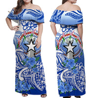 Northern Mariana Islands Matching Dress and Hawaiian Shirt Polynesian Flower Tribal LT9 - Polynesian Pride