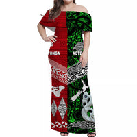 Polynesian Matching Hawaiian Shirt and Dress New Zealand Tonga Together Green LT8 - Polynesian Pride