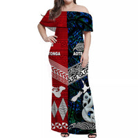 Polynesian Matching Hawaiian Shirt and Dress New Zealand Tonga Together Blue LT8 - Polynesian Pride