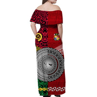 Polynesian Matching Hawaiian Shirt and Dress Vanuatu Tonga Together Bright Red LT8 - Polynesian Pride