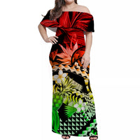 Polynesian Hawaiian with Turtle Matching Dress and Hawaiian Shirt No.4 LT6 - Polynesian Pride