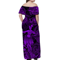 Hawaii Hula Girl Polynesian Matching Dress and Hawaiian Shirt Matching Couples Outfit Unique Style Purple LT8 - Polynesian Pride