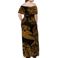Hawaii Hammer Shark Polynesian Matching Dress and Hawaiian Shirt Matching Couples Outfit Unique Style Gold LT8 - Polynesian Pride