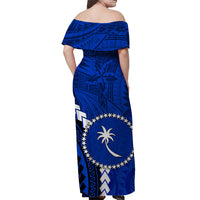 Chuuk Off Shoulder Long Dress Polynesian Style LT6 - Polynesian Pride