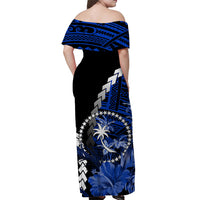 Chuuk Off Shoulder Long Dress Polynesian Style LT6 - Polynesian Pride