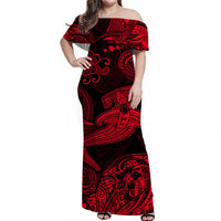 Hawaii Hammer Shark Polynesian Matching Dress and Hawaiian Shirt Matching Couples Outfit Unique Style Red LT8 - Polynesian Pride