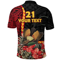 Custom Papua New Guinea Polo Shirt Unique Bird With Tropical Vintage Plant LT9 - Polynesian Pride