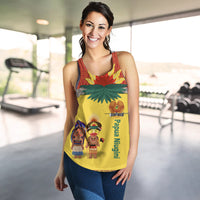 (Custom Personalised) Papua New Guinea Women Racerback Tank Indigenous PNG Huli Tapa Style LT9 - Polynesian Pride
