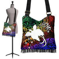 Papua New Guinea Boho HandBag - Rainbow Polynesian Pattern - Polynesian Pride