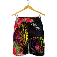 Pohnpei Men's Shorts - Tropical Hippie Style - Polynesian Pride