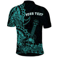 Custom Hawaii Polynesian Polo Shirt Ukulele Turquoise LT13 - Polynesian Pride