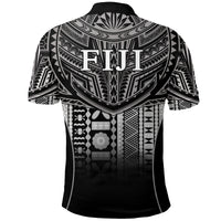Fiji Faithful Polo Shirt Version Black LT13 - Polynesian Pride
