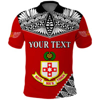 Custom Kolisi Tonga Polo Shirt College Atele Mate Maa Tonga LT13 Unisex Red - Polynesian Pride
