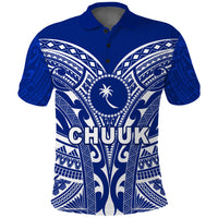 Chuuk Polo Shirt Micronesia Simple Pattern LT13 Unisex Blue - Polynesian Pride