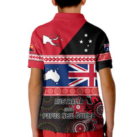 Papua New Guinea and Australia Polo Shirt KID Aboriginal PNG and AUS LT13 - Polynesian Pride