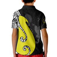 (Custom Personalised) Cook Islands Polo Shirt KID Matau Polynesian Simple Fish Hook LT13 - Polynesian Pride