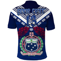 Custom Personalise Text and Number Samoa 685 Polo Shirt Uso Aso Uma Toa Samoa Rugby History Made LT13 - Polynesian Pride