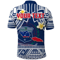 Custom Samoa Polo Shirt Samoan Plumeria Flowers Mix Polynesian Pattern LT14 - Polynesian Pride