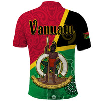 Vanuatu Polo Shirt Aboriginal Turtle Mix Sand Drawing LT13 - Polynesian Pride