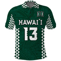 (Custom Text and Number) Hawaii Football Polo Shirt Kakau Warrior Be Stronger LT13 - Polynesian Pride