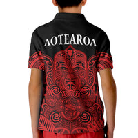 New Zealand Tiki Rugby Polo Shirt KID NZ Maori Koru Pattern Ver.03 LT14 - Polynesian Pride