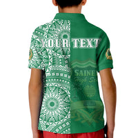 (Custom Personalised) Tonga Saineha High School Polo Shirt KID Tongan Ngatu Pattern LT14 - Polynesian Pride