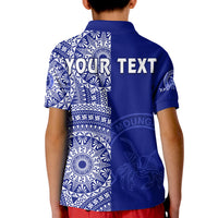 (Custom Personalised) Queen Salote Tonga College Polo Shirt KID Tongan Ngatu Pattern LT14 - Polynesian Pride