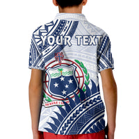 Custom HRPP Samoa Polo Shirt KID Samoan Coat Of Arms Polynesian Pattern LT14 - Polynesian Pride