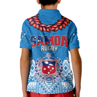 Toa Samoa Rugby Polo Shirt KID Manu Siva Tau Style Ulafala LT13 - Polynesian Pride